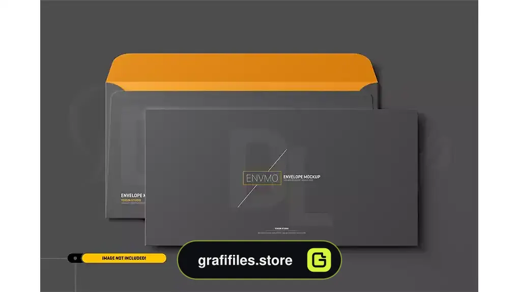 موکاپ پاکت نامه Dl envelope mockup