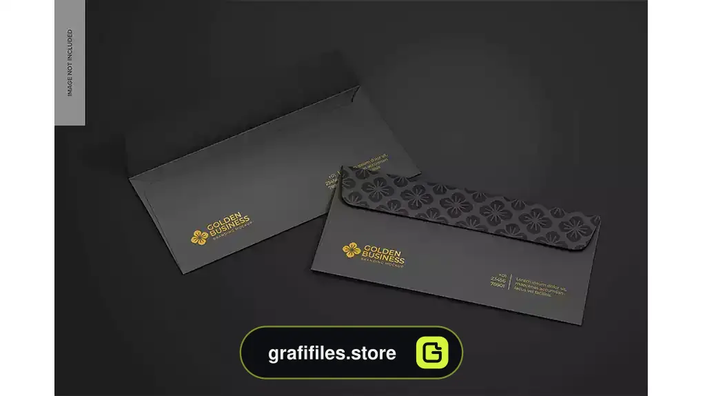 موکاپ پاکت نامه Dl envelopes mockup opened and closed