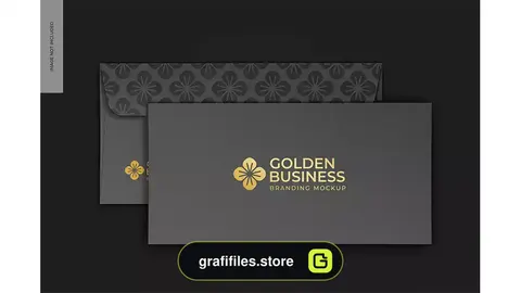 موکاپ پاکت نامه Dl envelopes mockup top view