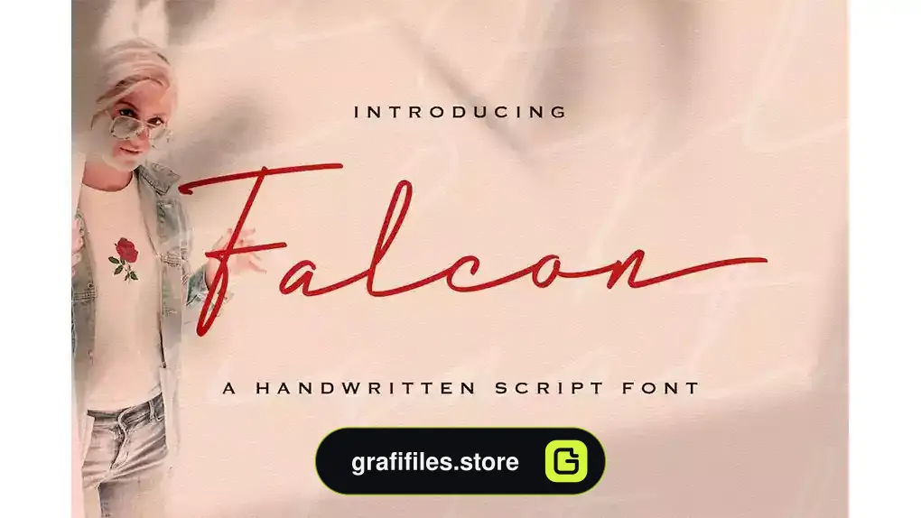 فونت انگلیسی پیوسته Falcon - Handwritten Font