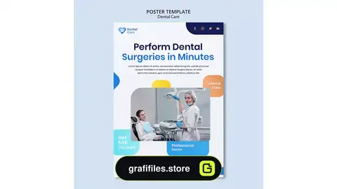 طرح لایه باز پوستر دندانپزشکی