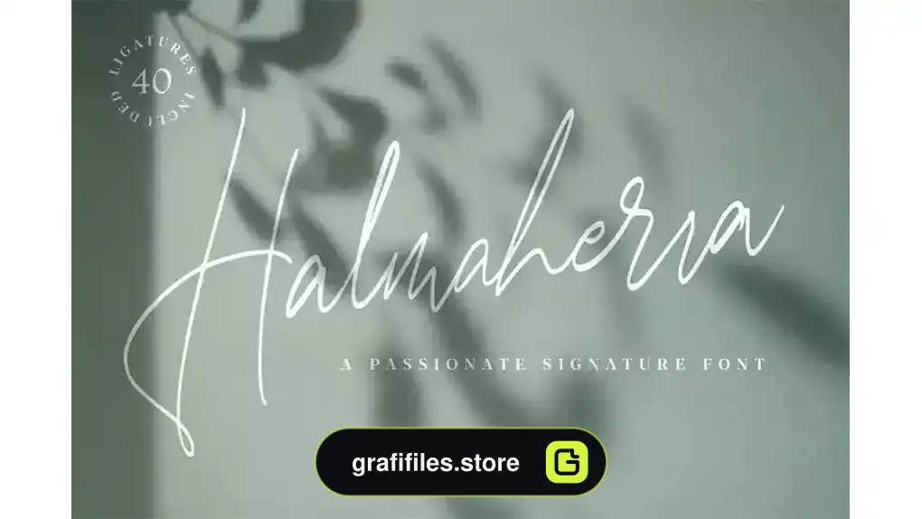 فونت انگلیسی به سبک امضا Halmaherra Signature
