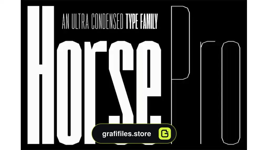 فونت انگلیسی مدرن Horse Pro Unique Sans Serif Font