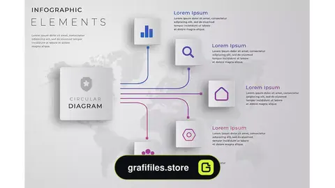 فایل لایه باز اینفوگرافیک Infographic template