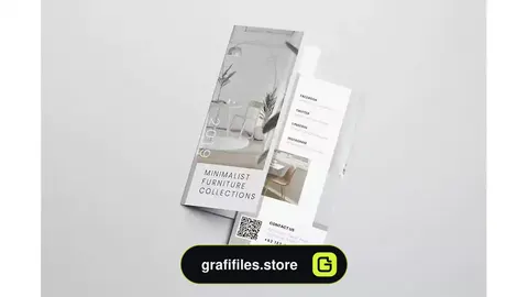 طرح لایه باز بروشور دکوراسیون داخلی سه لت 5