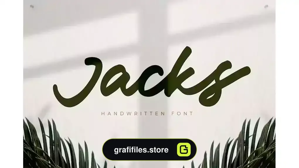 فونت انگلیسی پیوسته Jacks - Handwritten Font