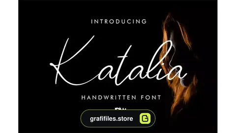 فونت انگلیسی پیوسته Katalia - Handwritten Font
