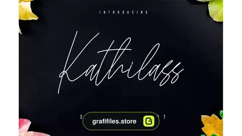 فونت انگلیسی به سبک امضا Kathilass - Signature Font