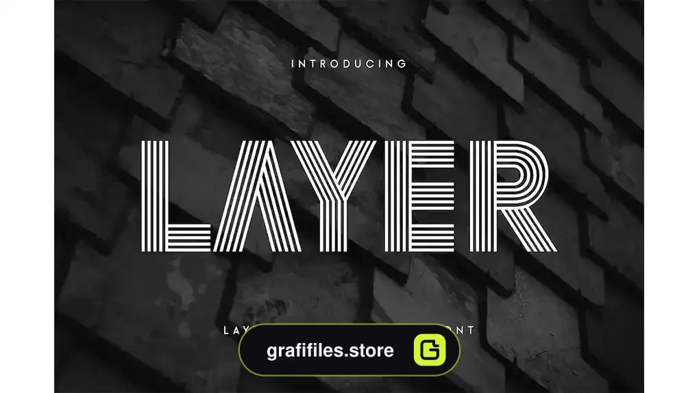 فونت انگلیسی لوگو Layer - Layered Logo Modern Font