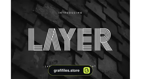 فونت انگلیسی لوگو Layer - Layered Logo Modern Font