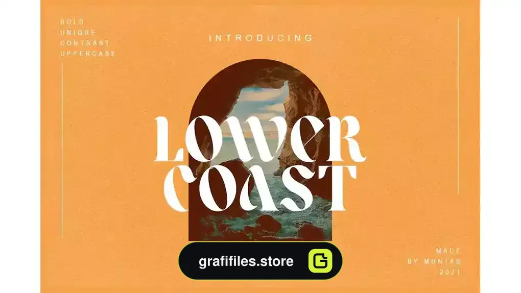 فونت انگلیسی مدرن Lower Coast | Serif Display