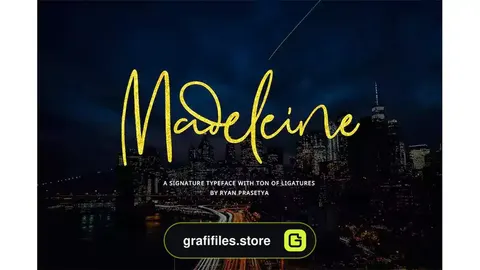فونت انگلیسی به سبک امضا Madeleine Signature