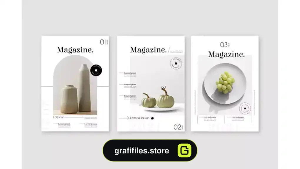 طرح لایه باز جلد مجله Magazine cover collection
