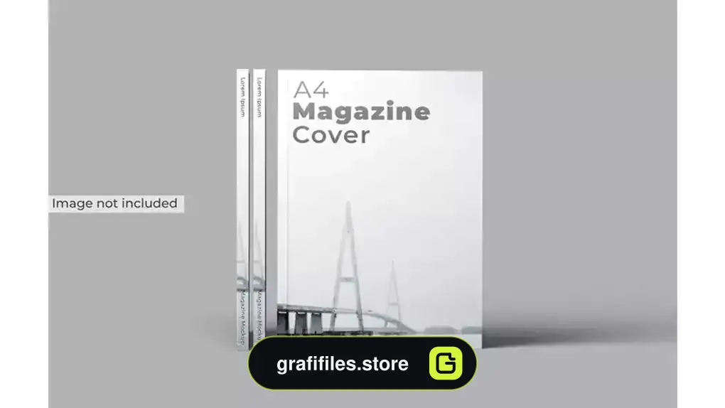 موکاپ جلد مجله Magazine cover mockup front view