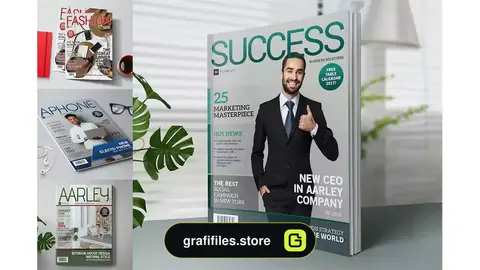 طرح لایه باز مجله Magazine Cover Templates 2