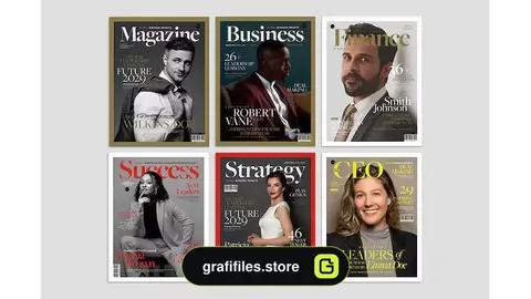 طرح لایه باز مجله Magazine Cover Templates