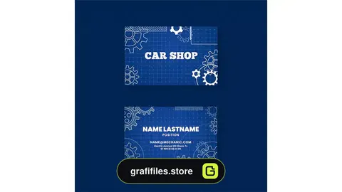 طرح لایه باز کارت ویزیت مکانیکی 6