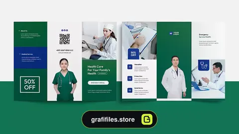 طرح لایه باز بروشور پزشکی سه لت