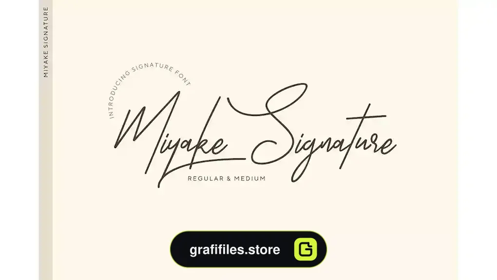 فونت انگلیسی به سبک امضا Miyake Signature