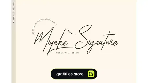 فونت انگلیسی به سبک امضا Miyake Signature
