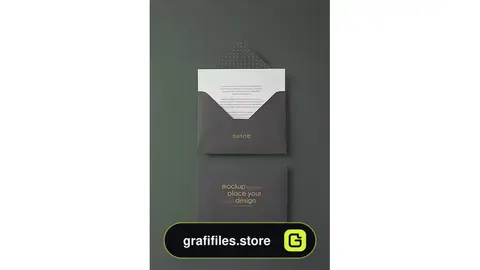 موکاپ پاکت نامه Mock-up for dark paper envelope