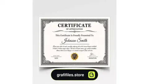 طرح لایه باز لوح تقدیر Modern certificate award template