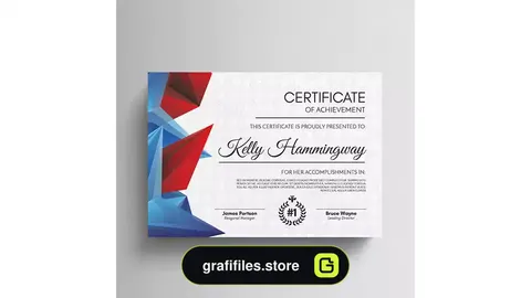 طرح لایه باز لوح تقدیر Modern certificate template
