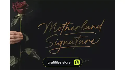 فونت انگلیسی به سبک امضا Motherland Signature