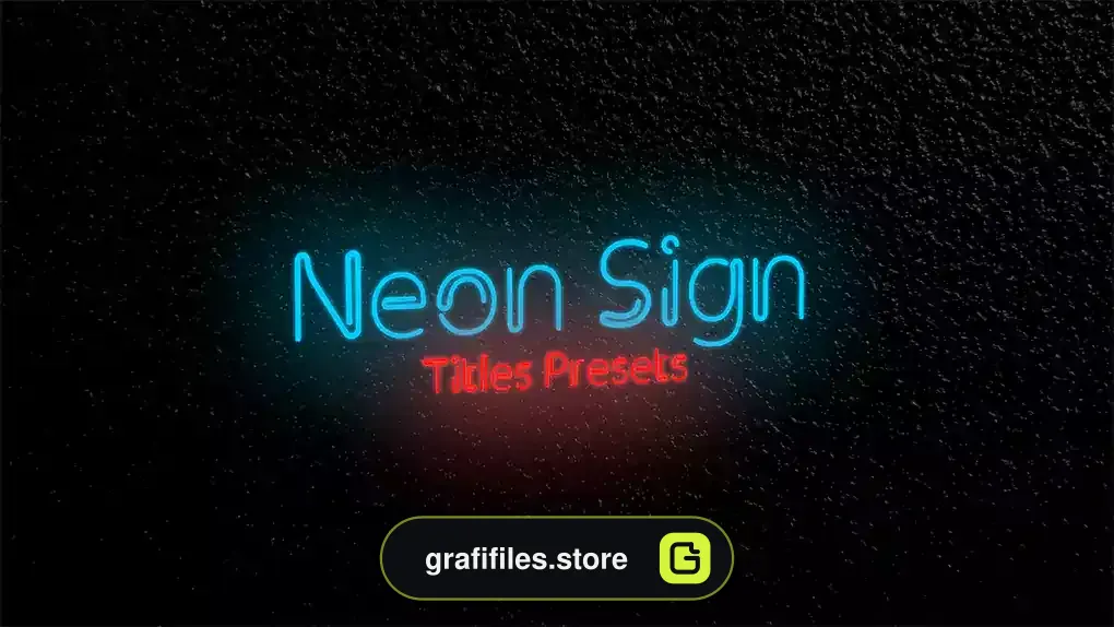 پریست پریمیر متن نئون Neon Sign Titles Presets