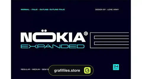 فونت انگلیسی مدرن Nokia Expanded