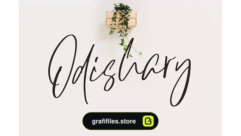 فونت انگلیسی پیوسته Odishary - Handwritten Font