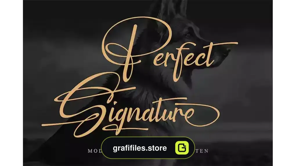 فونت انگلیسی به سبک امضا Perfect Signature