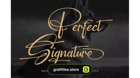 فونت انگلیسی به سبک امضا Perfect Signature