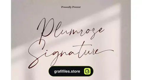 فونت انگلیسی به سبک امضا Plumrose Signature