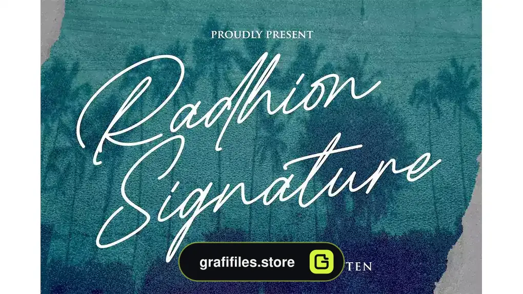 فونت انگلیسی پیوسته Radhion Signature