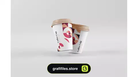 موکاپ لیوان قهوه Realistic useful and stylish coffee cup mockups