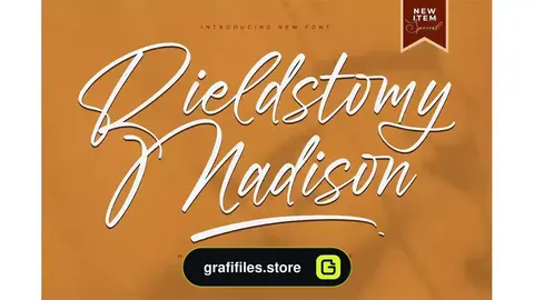 فونت انگلیسی به سبک امضا Rieldstomy Madison Handwritten Brush Signature