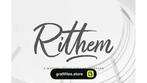 فونت انگلیسی به سبک امضا Rithem Signature