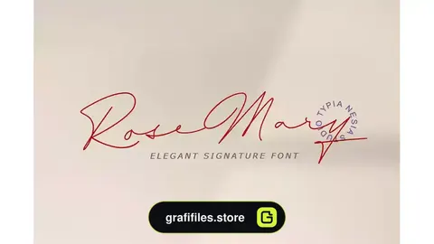 فونت انگلیسی به سبک امضا Rosemary Signature