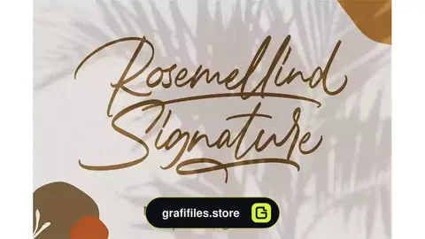 فونت انگلیسی به سبک امضا Rosemellind Signature