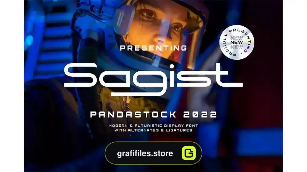 فونت انگلیسی مدرن Sagist - Modern Geometric Sans Serif Font