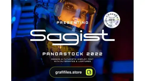 فونت انگلیسی مدرن Sagist - Modern Geometric Sans Serif Font