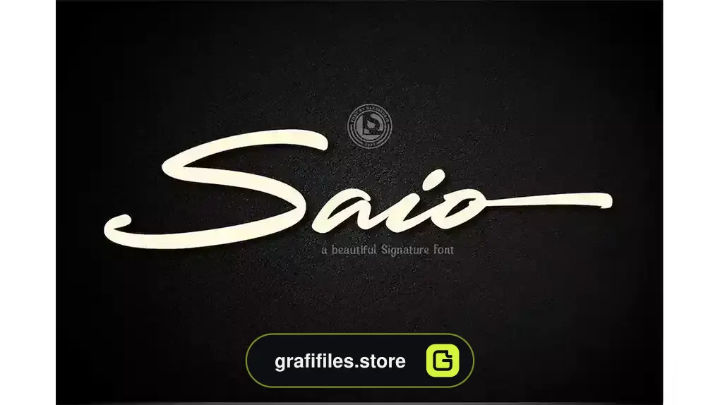 فونت انگلیسی به سبک امضا SAIO - Signature