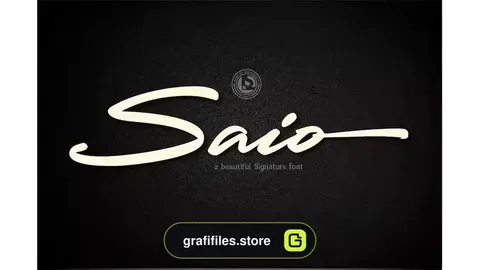 فونت انگلیسی به سبک امضا SAIO - Signature