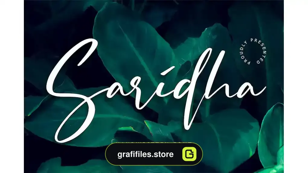 فونت انگلیسی دست نویس Saridha Handwritten Font