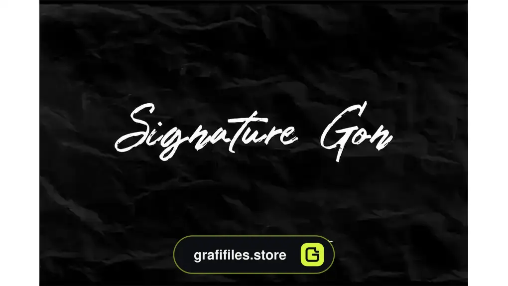 فونت انگلیسی به سبک امضا Signature Gon - Signature Display Font