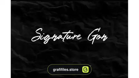 فونت انگلیسی به سبک امضا Signature Gon - Signature Display Font