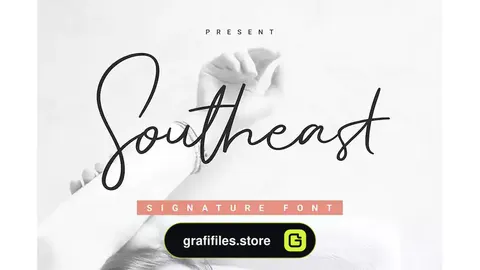 فونت انگلیسی به سبک امضا Southeast Signature