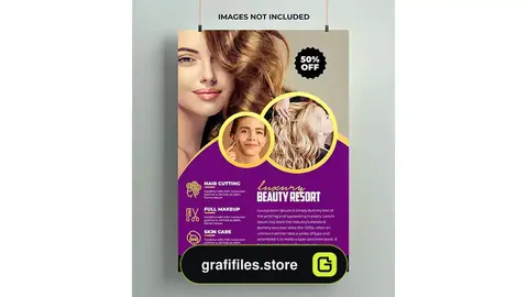 طرح لایه باز تراکت سالن زیبایی و اسپا 4