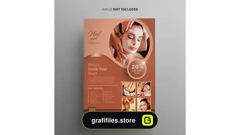 طرح لایه باز تراکت سالن زیبایی و اسپا 1